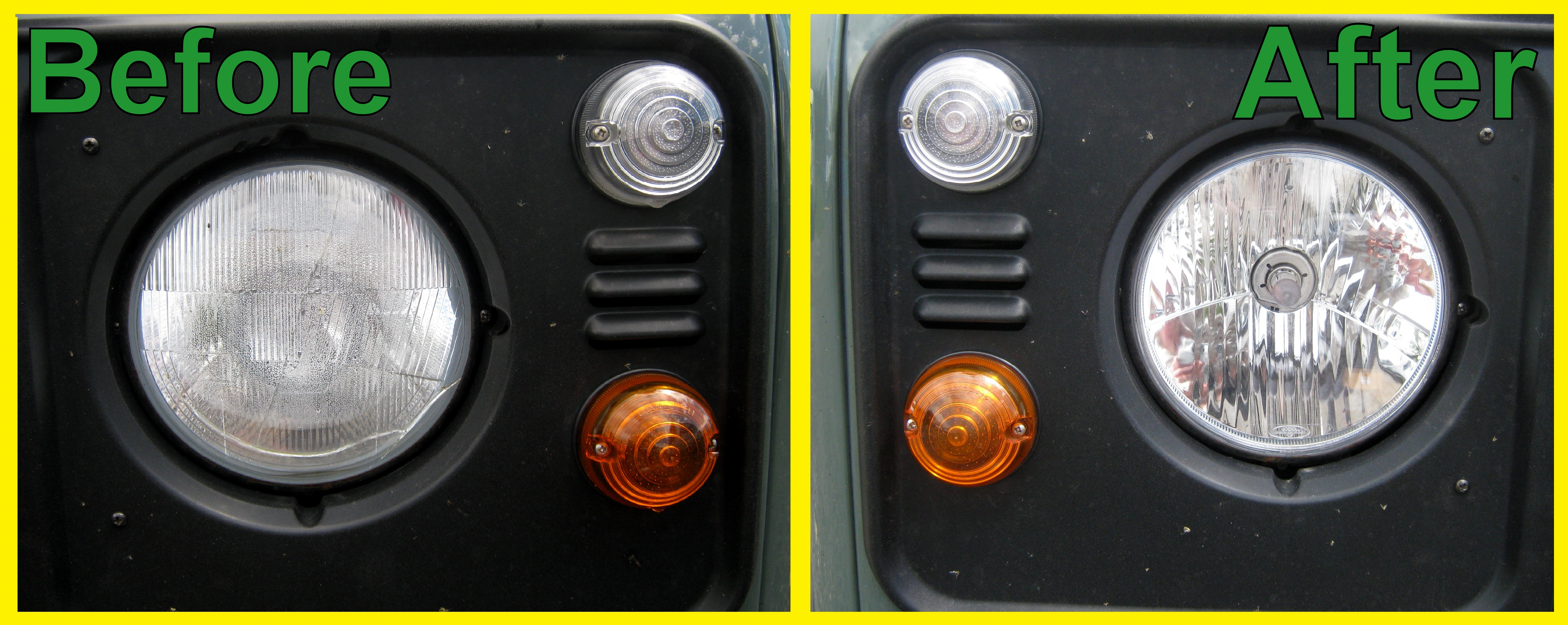 Crystal Halogen Headlight Upgrade Kit Land Rover Defender 90 110 H4